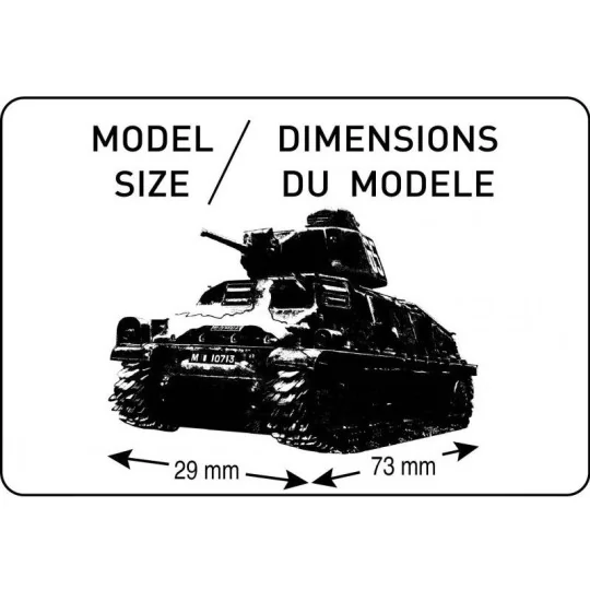 HEL-56875-Somua S35 1/72 Heller + colle et peintures