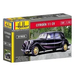 Citroën 11 CV 1/43 Heller + colle et peintures Heller HEL-56159 - 1