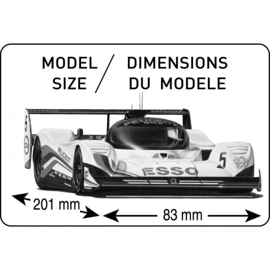 Peugeot 905 EV 1 BIS 1/24 Heller + glues and paints Heller HEL-56718 - 2 HEL-56718-Peugeot 905 EV 1 BIS 1/24 Heller + glues and paints - HEL-56718