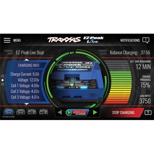 TRX-2997G-Chargeur rapide 100W 2973G + 2X Lipo 4S 6700mAh 2890X Traxxas
