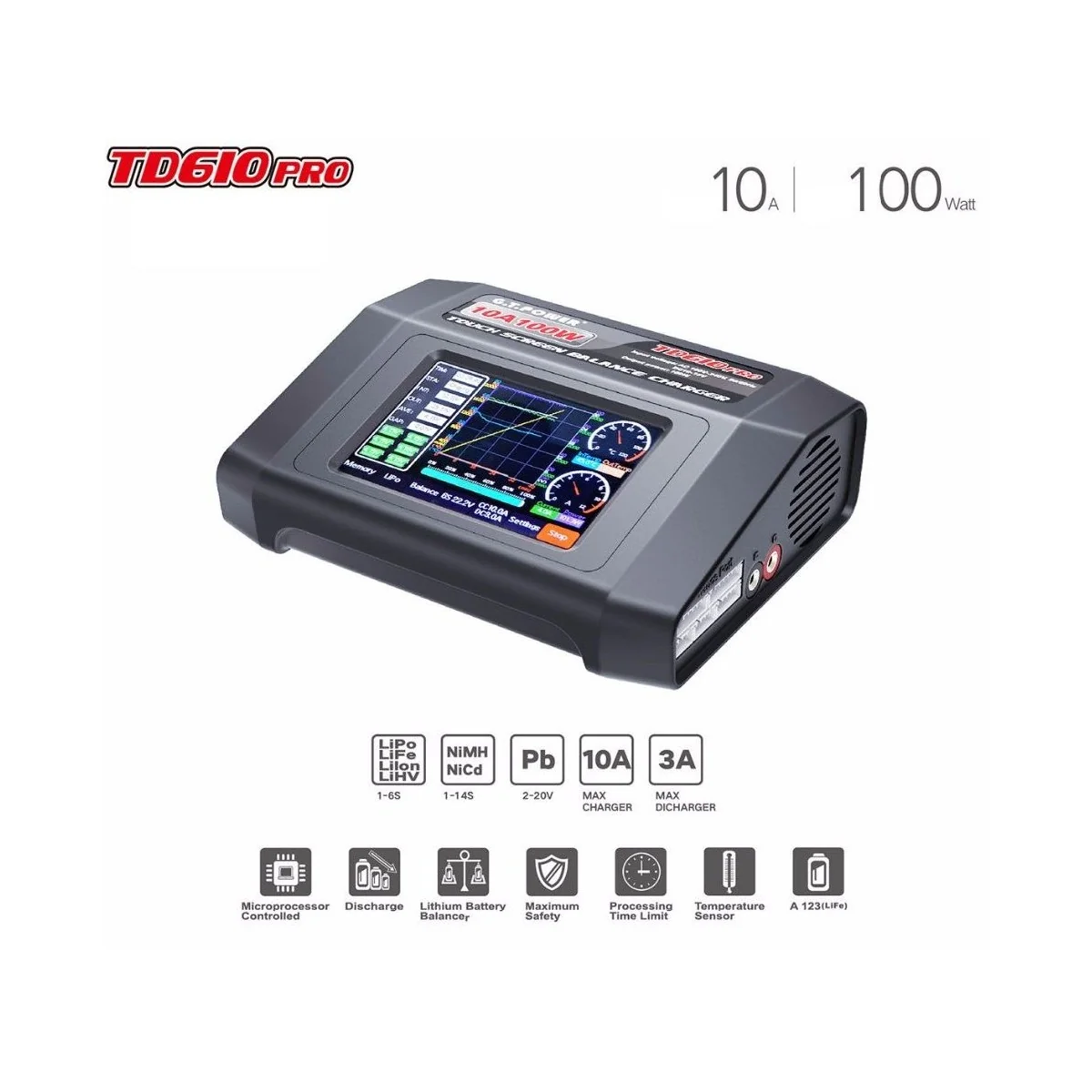 Chargeur TD610 PRO 100w 12V / 220V GT-Power GT-Power GT-TD610PRO - 2