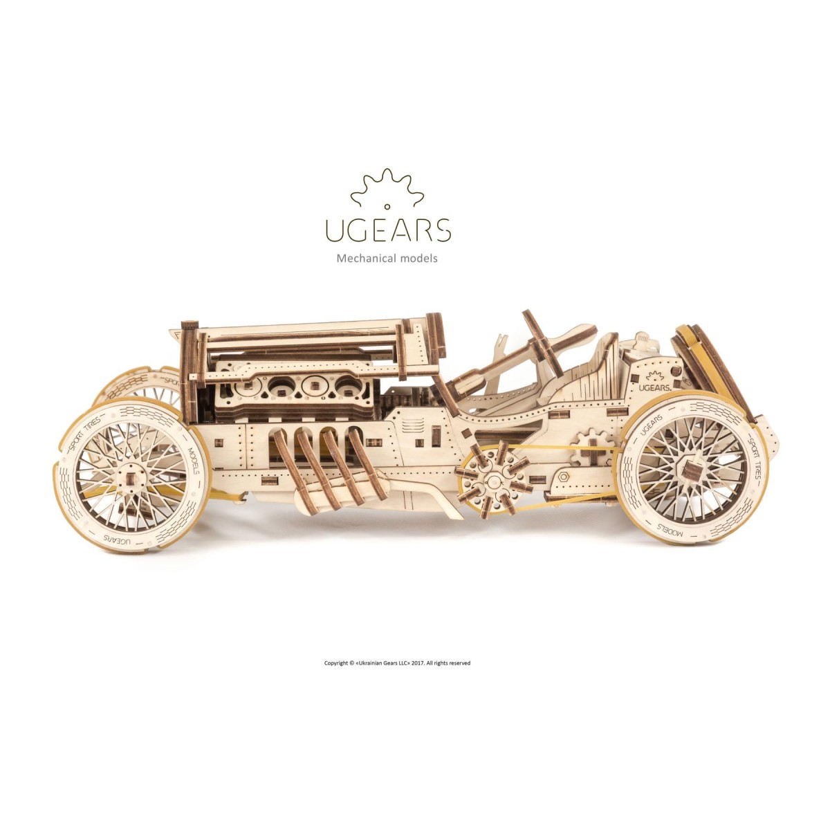 Voiture U-9 « Grand Prix » Puzzle 3D bois UGEARS UGEARS UG-70044 - 2