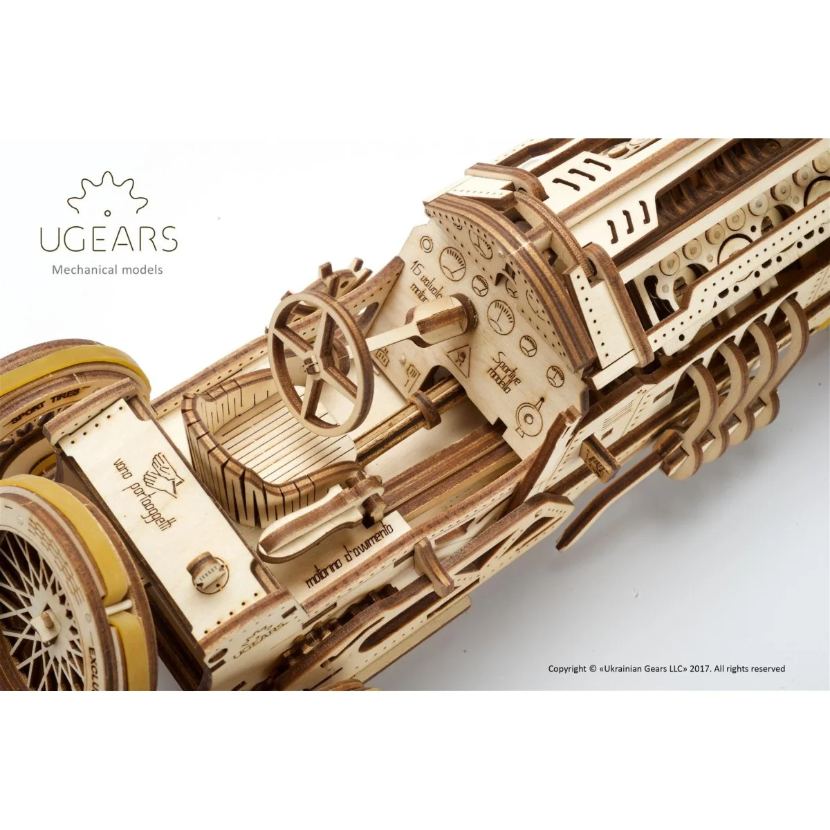 Voiture U-9 « Grand Prix » Puzzle 3D bois UGEARS UGEARS UG-70044 - 3