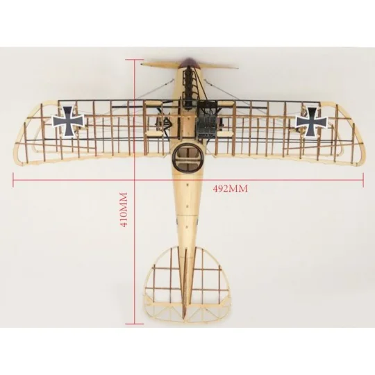 VS03-Albatros D.III 1/15 découpe laser bois, modèle statique DW Hobby - VS03