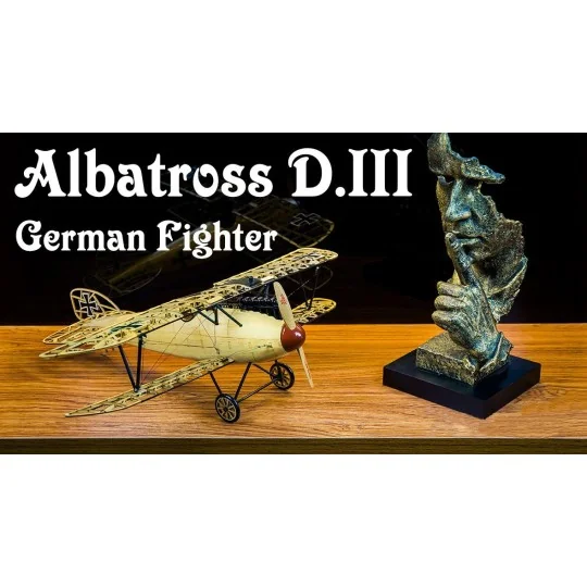 VS03-Albatros D.III 1/15 découpe laser bois, modèle statique DW Hobby