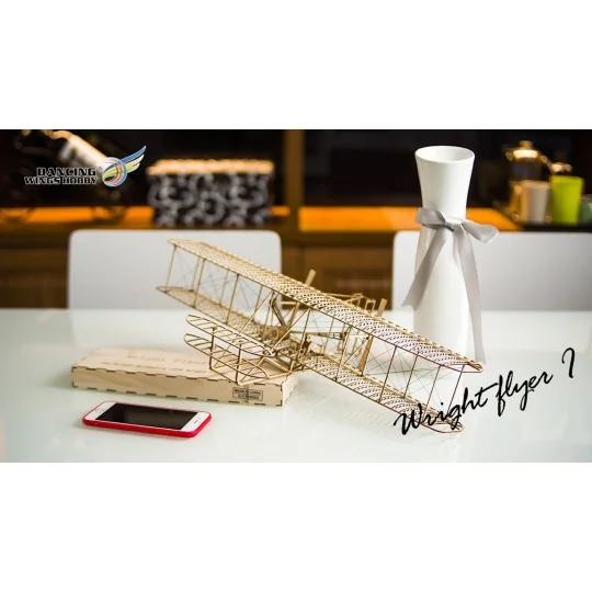 VC01-Wright Flyer - I 1/13 laser cutting wood, static model DW Hobby