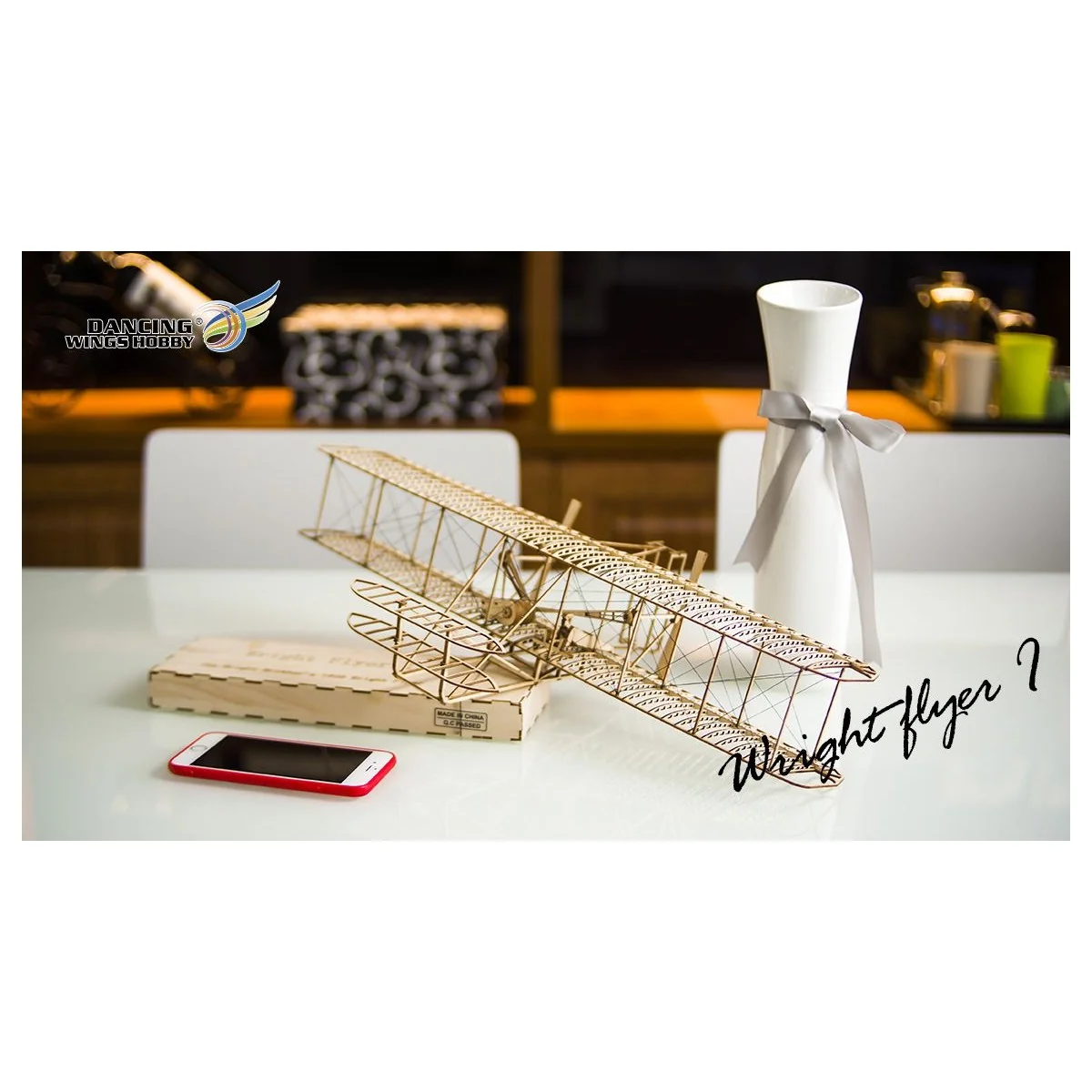 Wright Flyer - I 1/13 laser cutting wood, static model DW Hobby DW Hobby - Dancing Wings Hobby VC01 - 6 Wright Flyer - I 1/13 laser cutting wood, static model DW Hobby DW Hobby - Dancing Wings Hobby VC01 - 6