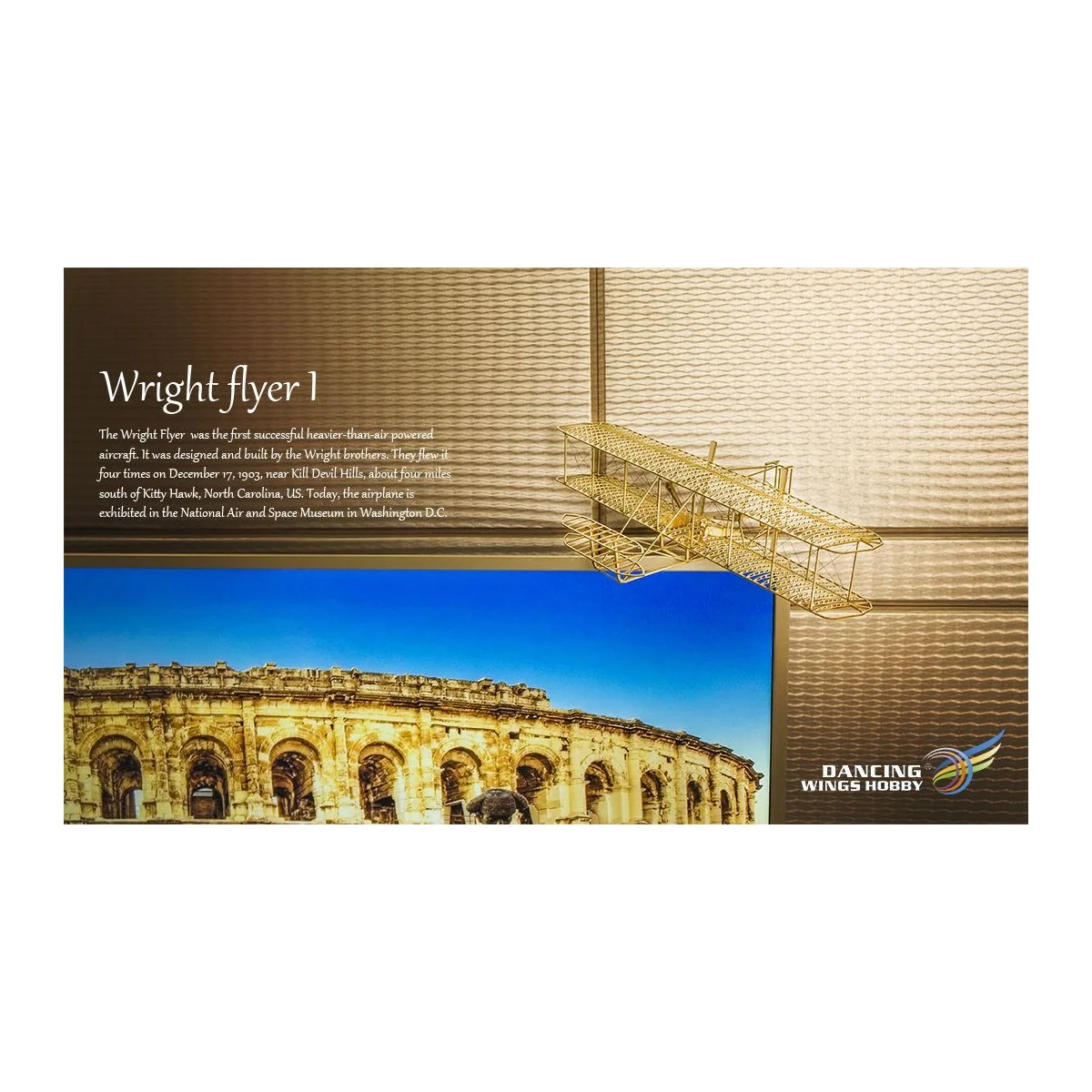 Wright Flyer-I 1/18 découpe laser bois, modèle statique DW Hobby DW Hobby - Dancing Wings Hobby VC01 - 7