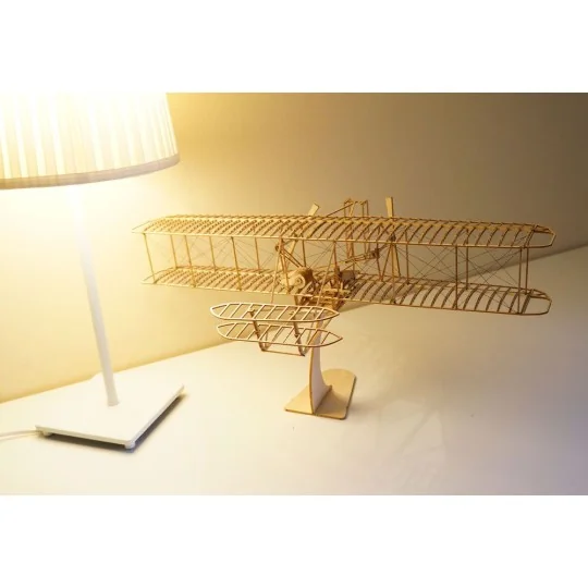 VC01-Wright Flyer-I 1/18 découpe laser bois, modèle statique DW Hobby