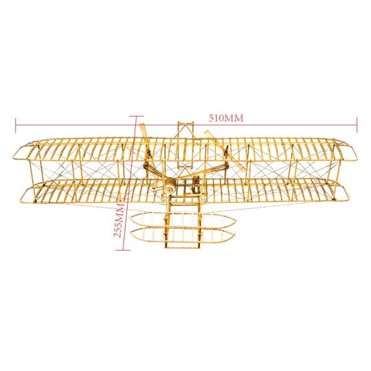 VC01-Wright Flyer - I 1/13 laser cutting wood, static model DW Hobby