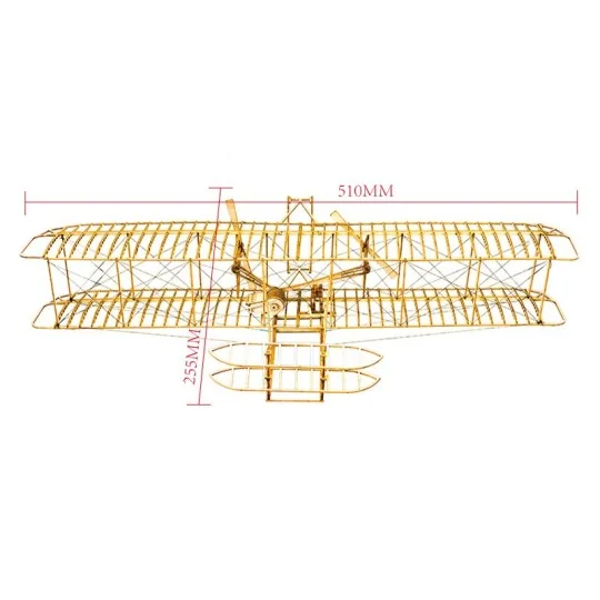 VC01-Wright Flyer - I 1/13 laser cutting wood, static model DW Hobby - VC01