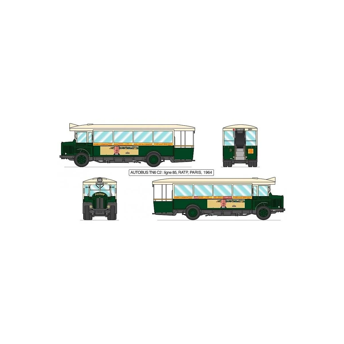 Autobus Parisien TN6 C2 1/24 Heller Heller HEL-80789 - 3