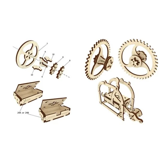 UG-70001-Tractor Puzzle 3D wood UGEARS - UG-70001