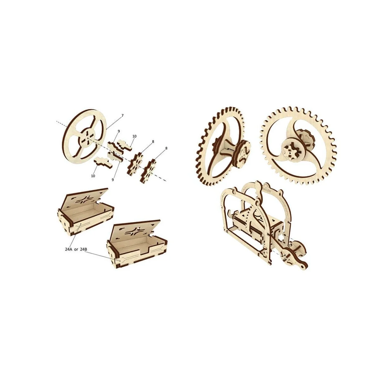 Tractor Puzzle 3D wood UGEARS UGEARS UG-70001 - 7