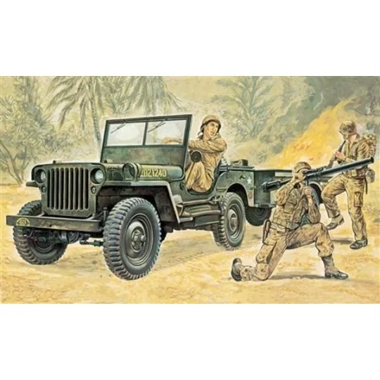 I314-Willys Jeep with soldiers 1/35 Italeri