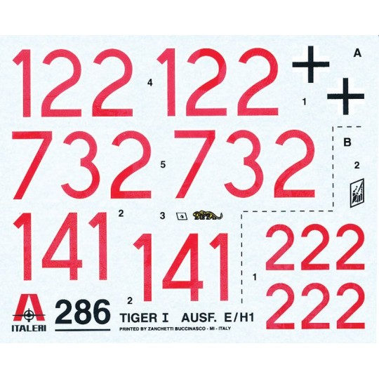 I286-Tank Tiger I Ausf.E/H1 1/35 Italeri