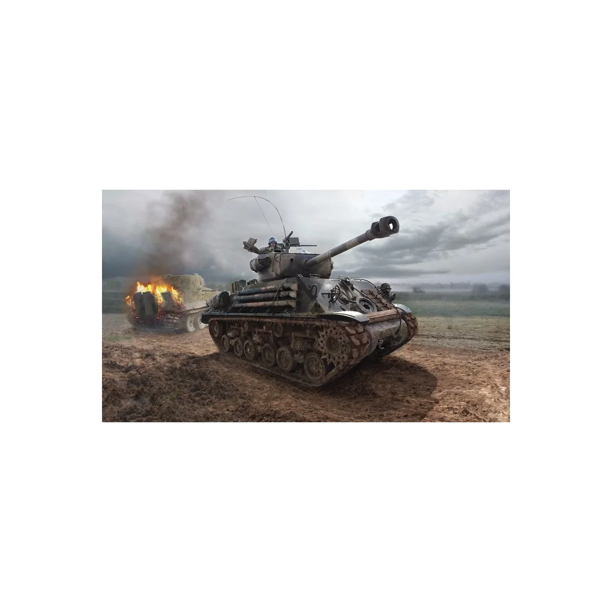 Tank M4A3E8 Sherman "Fury" 1/35 Italeri Italeri I6529 - 1 Tank M4A3E8 Sherman "Fury" 1/35 Italeri Italeri I6529 - 1