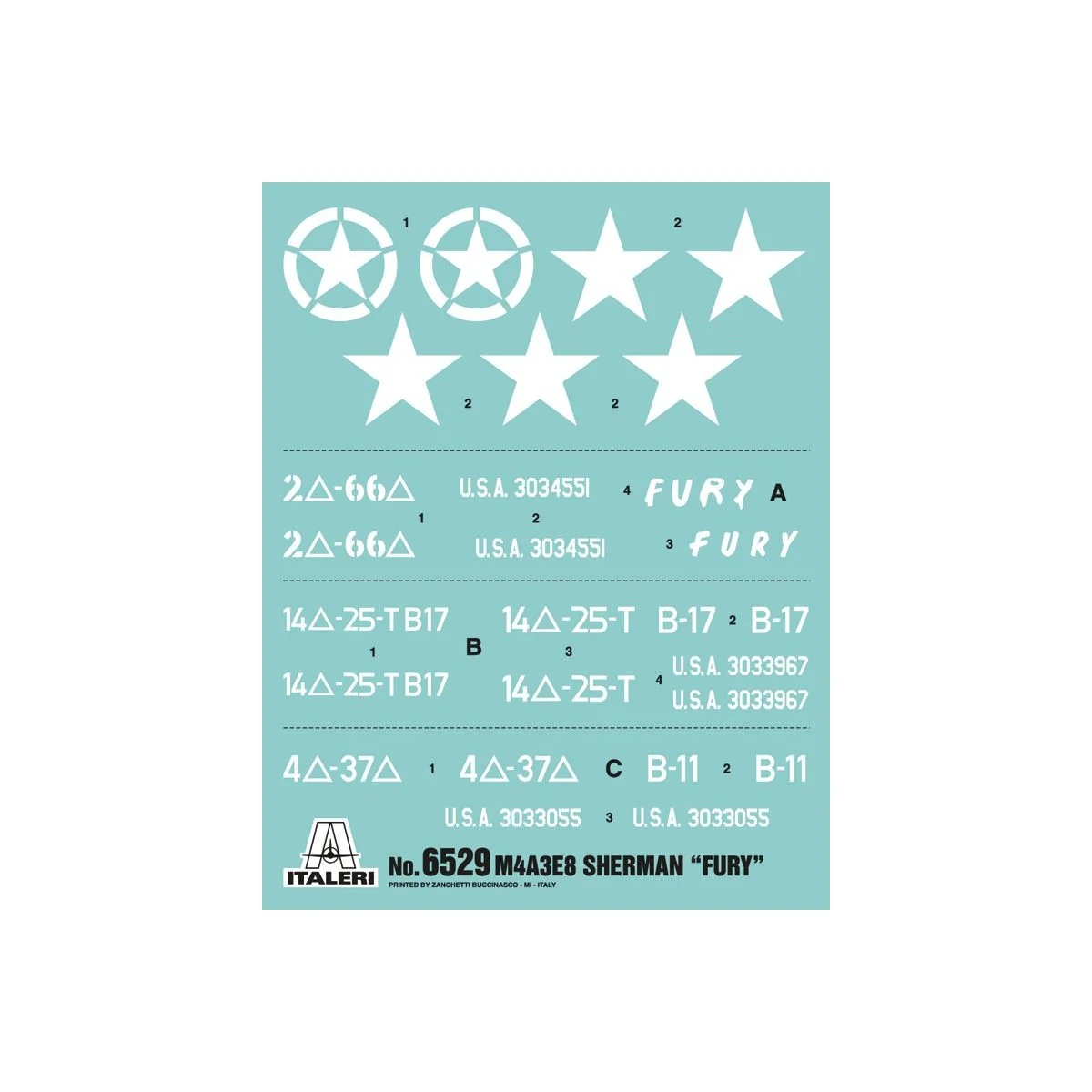 Tank M4A3E8 Sherman "Fury" 1/35 Italeri Italeri I6529 - 3