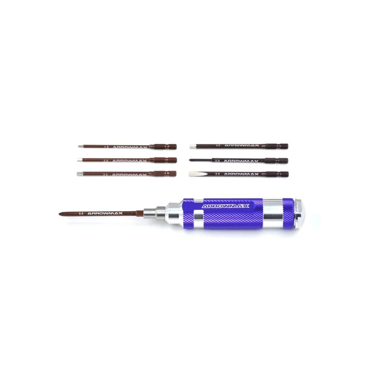 Tourne vis, manche universel avec 7 embouts Arrowmax Arrowmax AM-160002 - 1