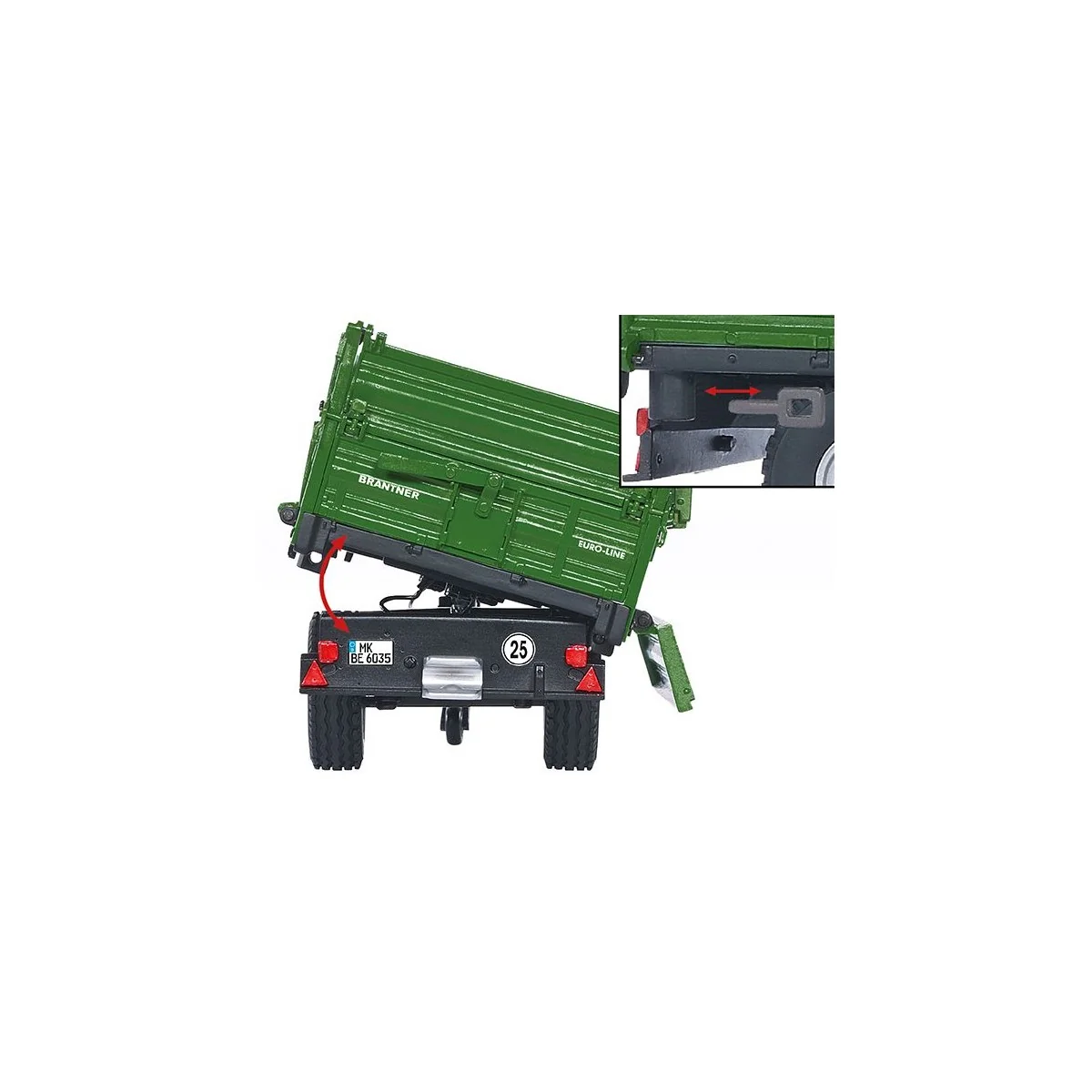 Trailer Brantner E 6035 1/32 Wiking Wiking 077348 - 2 Trailer Brantner E 6035 1/32 Wiking Wiking 077348 - 2