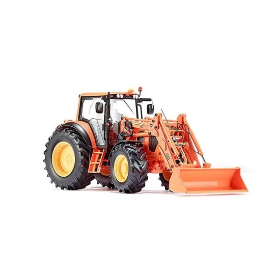 Tractor John Deere 7430 with charger 735, orange 1/32 Wiking Wiking 077342 - 1 077342-Tractor John Deere 7430 with charger 735, orange 1/32 Wiking - 077342