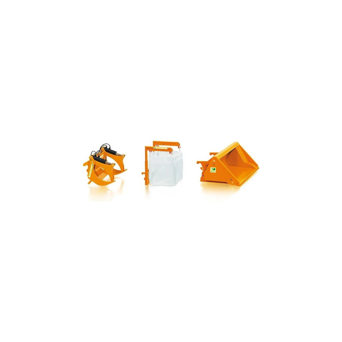 Tractor John Deere 7430 with charger 735, orange 1/32 Wiking Wiking 077342 - 3 Tractor John Deere 7430 with charger 735, orange 1/32 Wiking Wiking 077342 - 3
