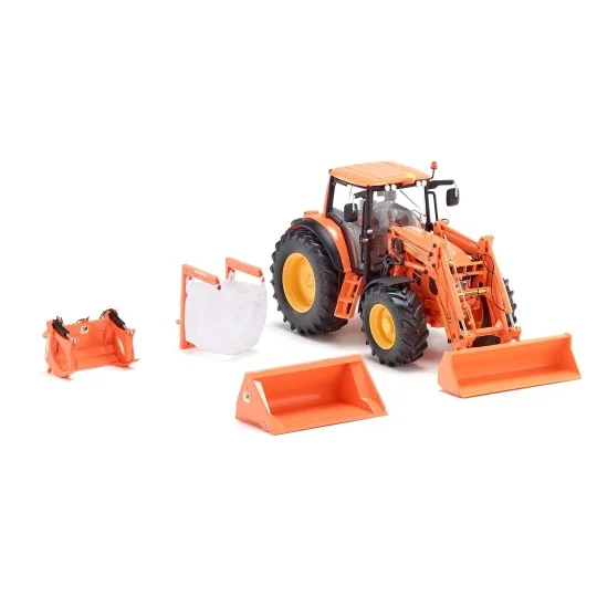 077342-Tractor John Deere 7430 with charger 735, orange 1/32 Wiking - 077342