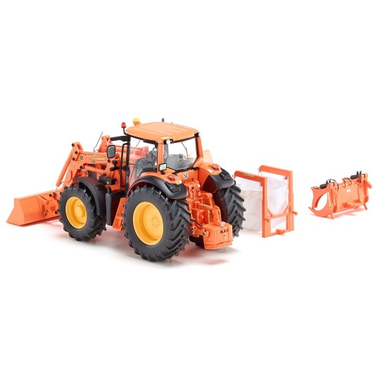 077342-Tractor John Deere 7430 with charger 735, orange 1/32 Wiking