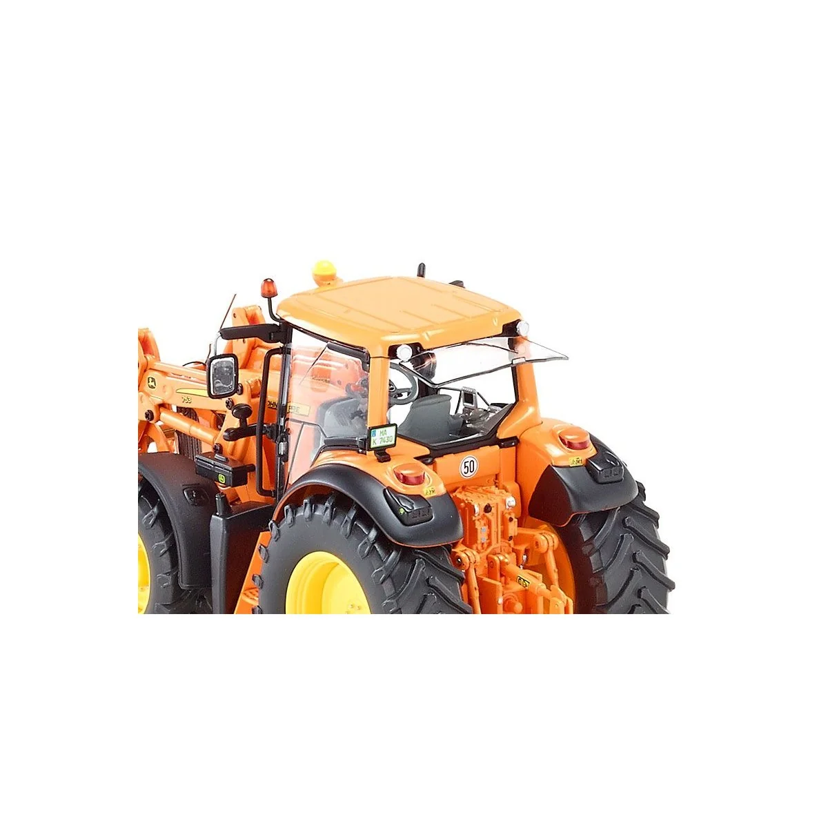 Tractor John Deere 7430 with charger 735, orange 1/32 Wiking Wiking 077342 - 6