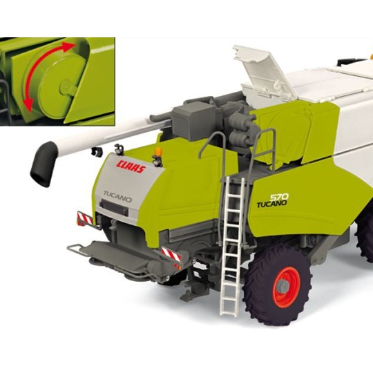 077817-Combine CLAAS Tucano 570 with cutting grain 1/32 Wiking