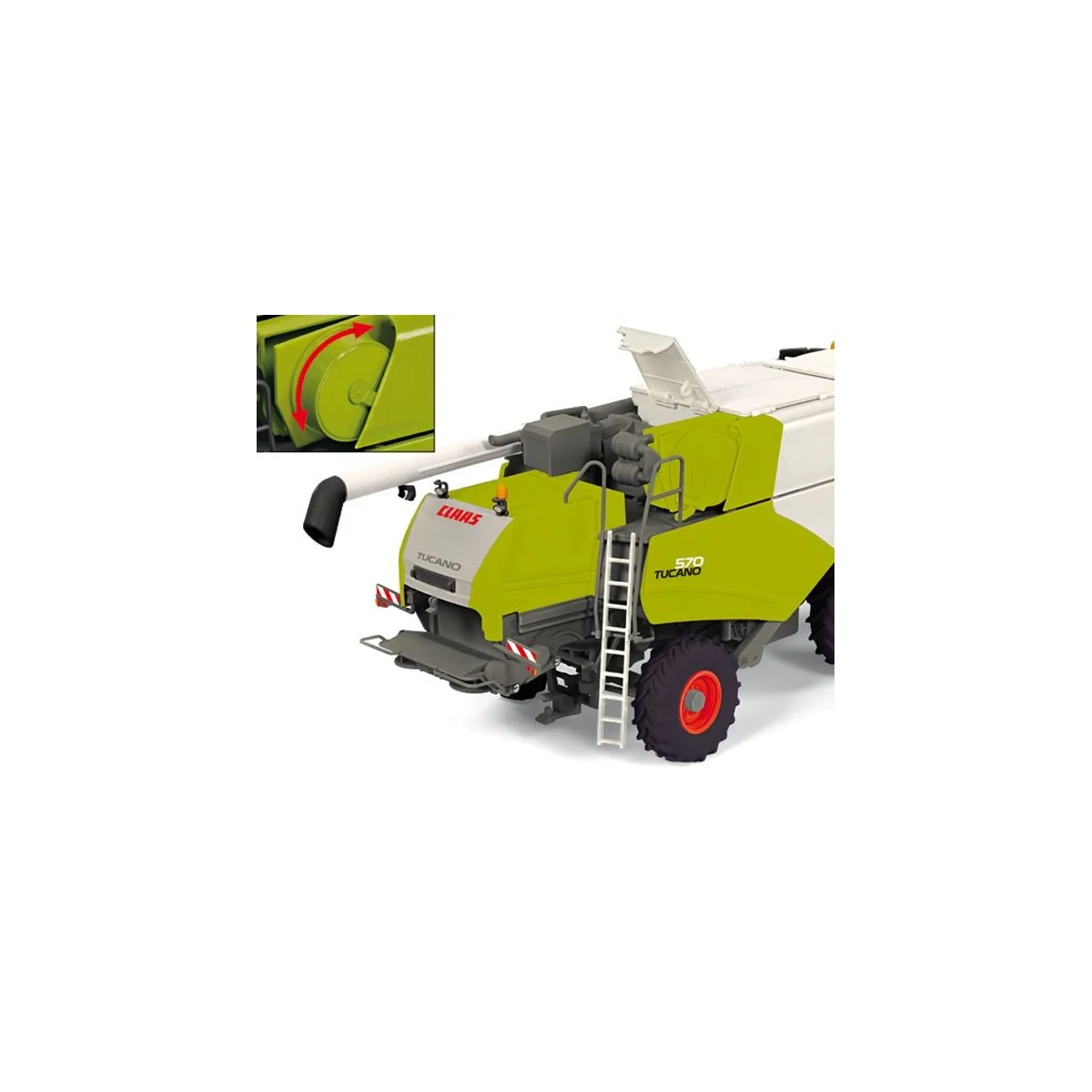 Combine CLAAS Tucano 570 with cutting grain 1/32 Wiking Wiking 077817 - 8 Combine CLAAS Tucano 570 with cutting grain 1/32 Wiking Wiking 077817 - 8