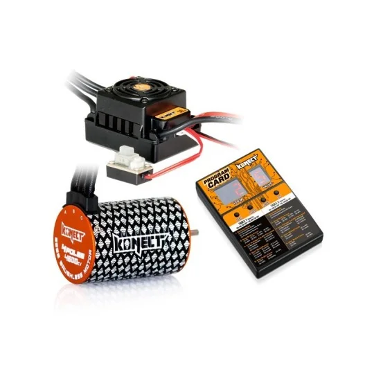 Combo brushless 1/10 ESC WP 50A + motor 4P 3652SL 5400KV + prog card. Konect Hobbytech KN-COMBO-B4 - 1 KN-COMBO-B4-Combo brushless 1/10 ESC WP 50A + motor 4P 3652SL 5400KV + prog card. Konect - KN-COMBO-B4