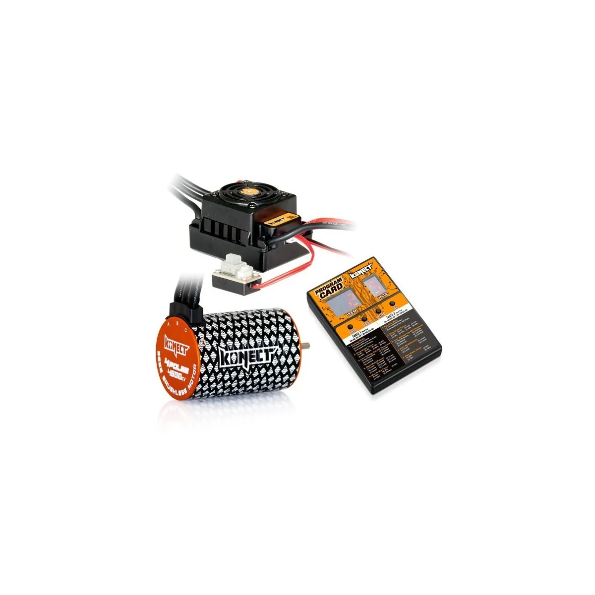 Combo brushless 1/10 ESC WP 50A + motor 4P 3652SL 5400KV + prog card. Konect Hobbytech KN-COMBO-B4 - 1 Combo brushless 1/10 ESC WP 50A + motor 4P 3652SL 5400KV + prog card. Konect Hobbytech KN-COMBO-B4 - 1