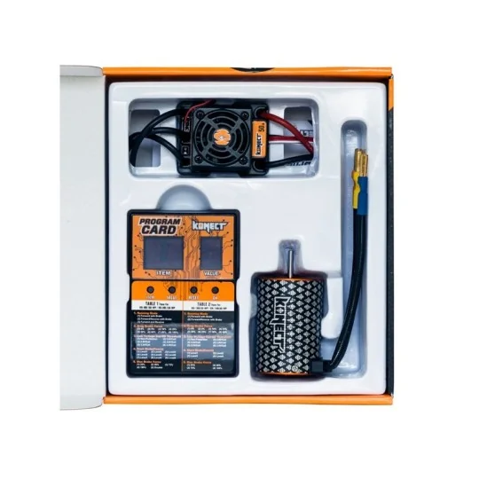Combo brushless 1/10 ESC WP 50A + motor 4P 3652SL 5400KV + prog card. Konect Hobbytech KN-COMBO-B4 - 2 KN-COMBO-B4-Combo brushless 1/10 ESC WP 50A + motor 4P 3652SL 5400KV + prog card. Konect - KN-COMBO-B4