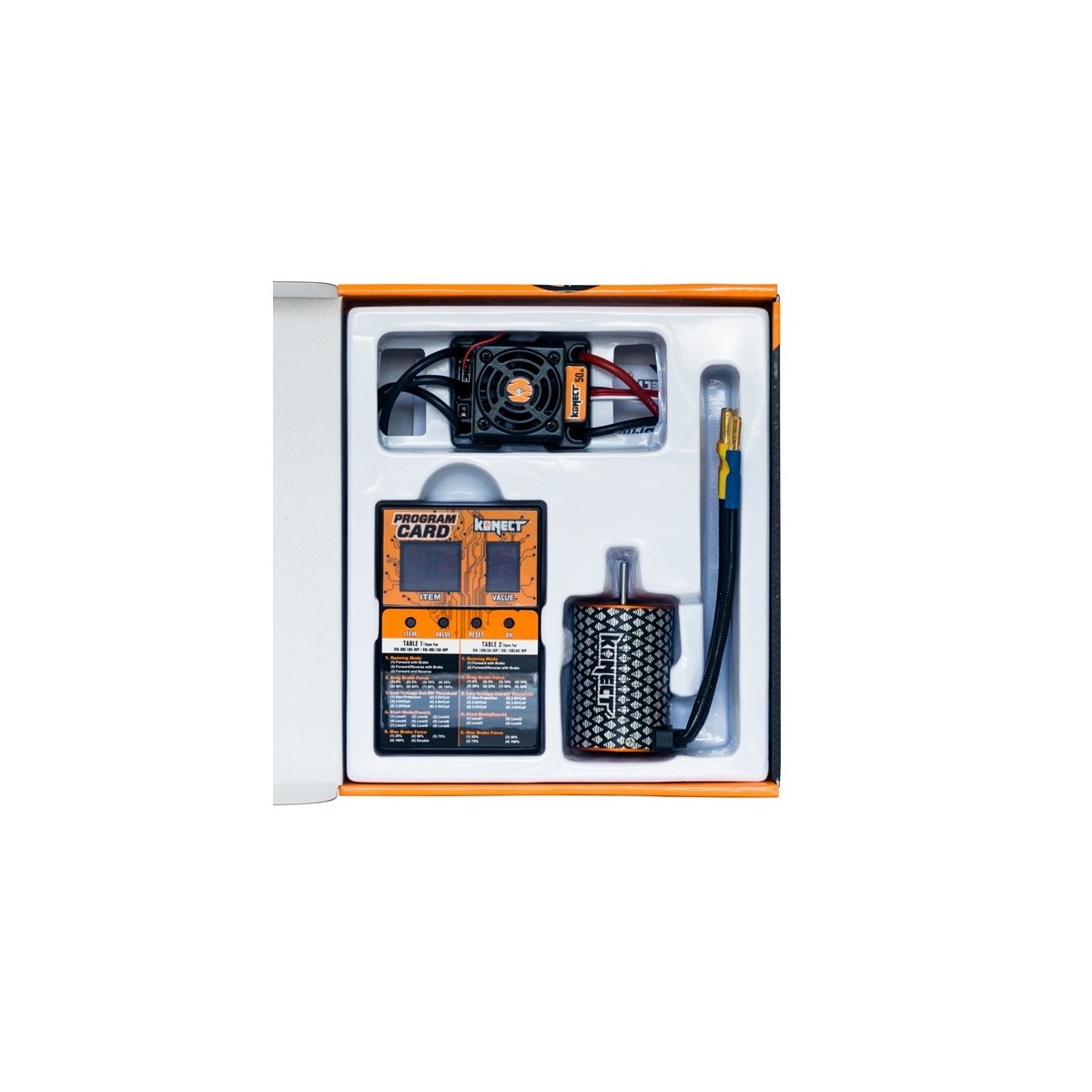 Combo brushless 1/10 ESC WP 50A + motor 4P 3652SL 5400KV + prog card. Konect Hobbytech KN-COMBO-B4 - 2