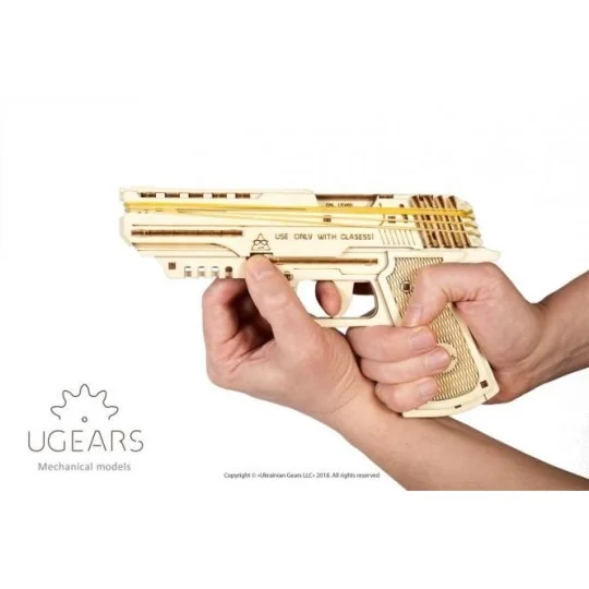 UG-70047-Pistolet Wolf-01 3D bois UGEARS