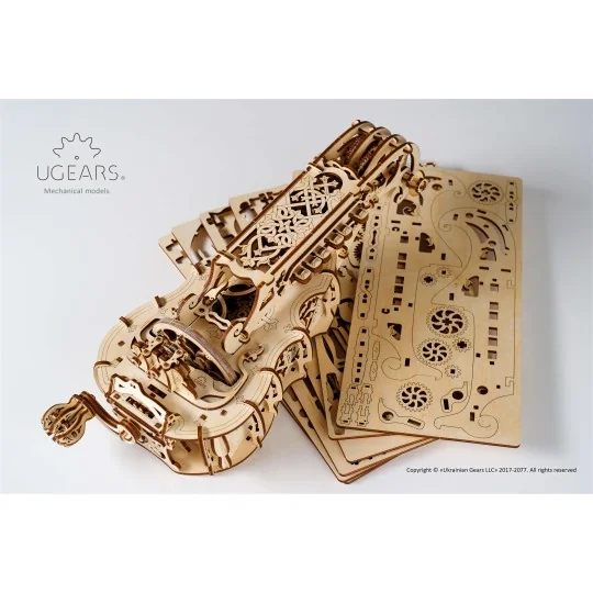 Instrument Vielle à roue 3D bois UGEARS UGEARS UG-70030 - 7 UG-70030-Instrument Vielle à roue 3D bois UGEARS - UG-70030