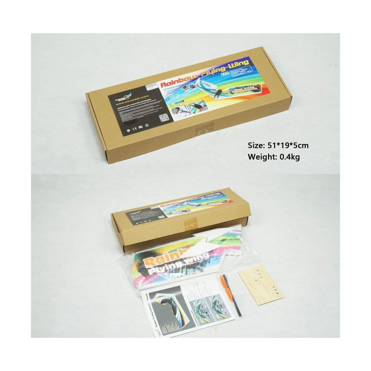 Rainbow V2 flying wing E05 800 m EPP Kit alone DW Hobby DW Hobby - Dancing Wings Hobby E0511 - 4