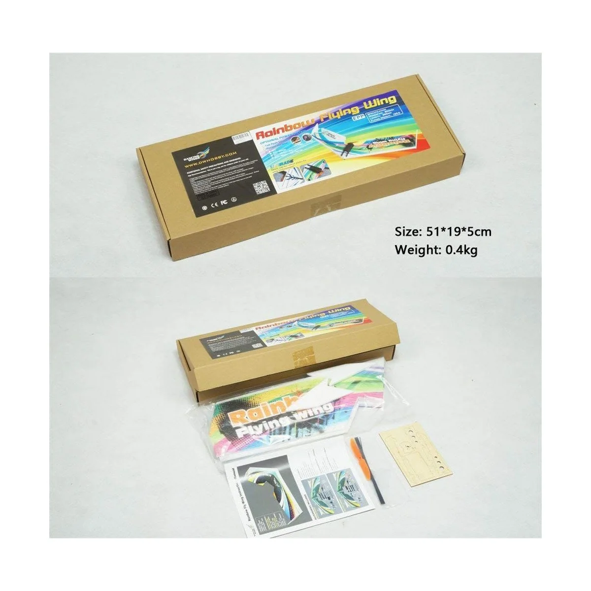 Rainbow V2 flying wing E05 800 m EPP Kit alone DW Hobby DW Hobby - Dancing Wings Hobby E0511 - 4