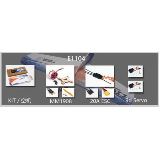 E1104-Lighting 1060 mm E11 flying wing EPP PNP DW Hobby Kit - E1104
