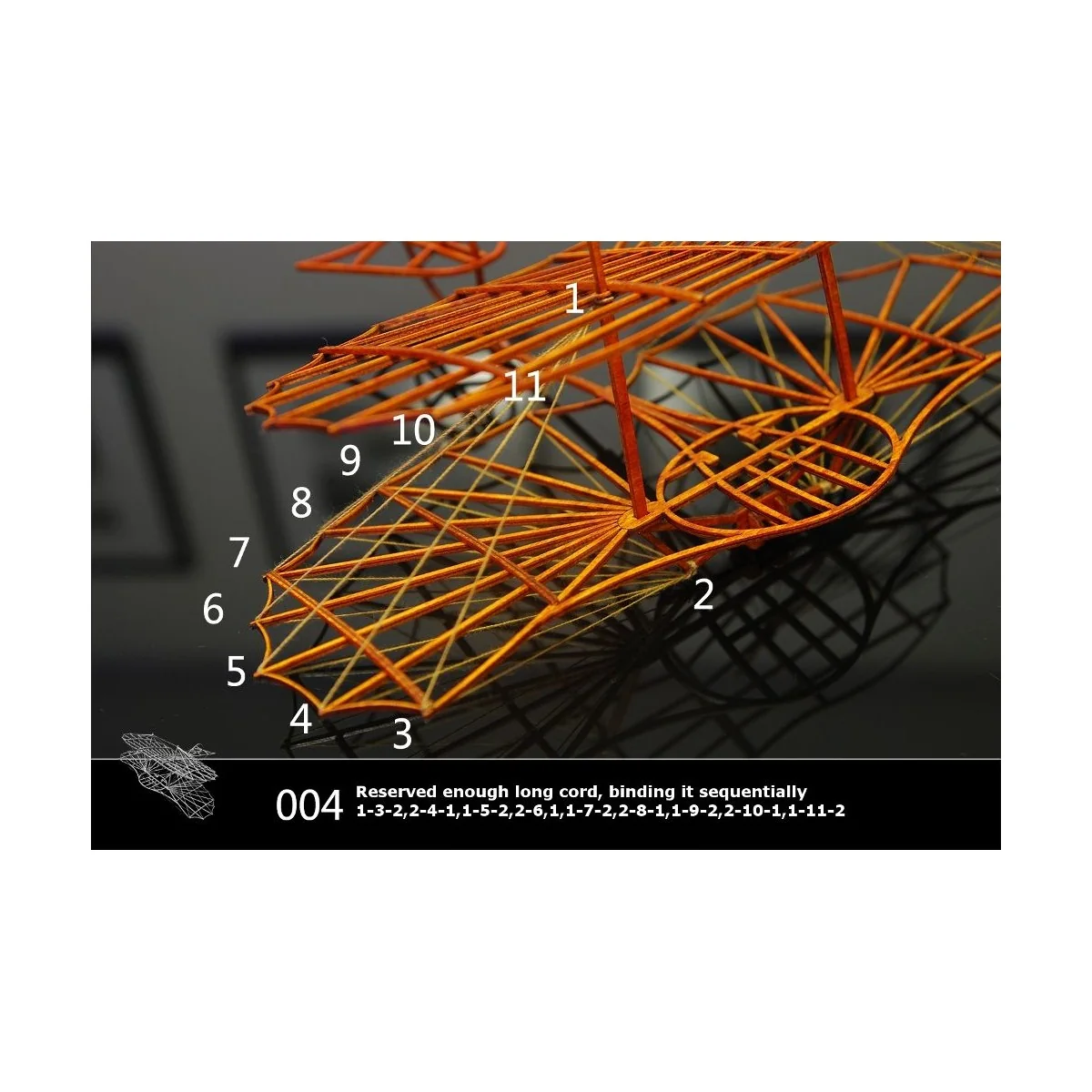 Glider Otto Lilienthal laser cutting wood, static model DW Hobby DW Hobby - Dancing Wings Hobby VA02 - 6