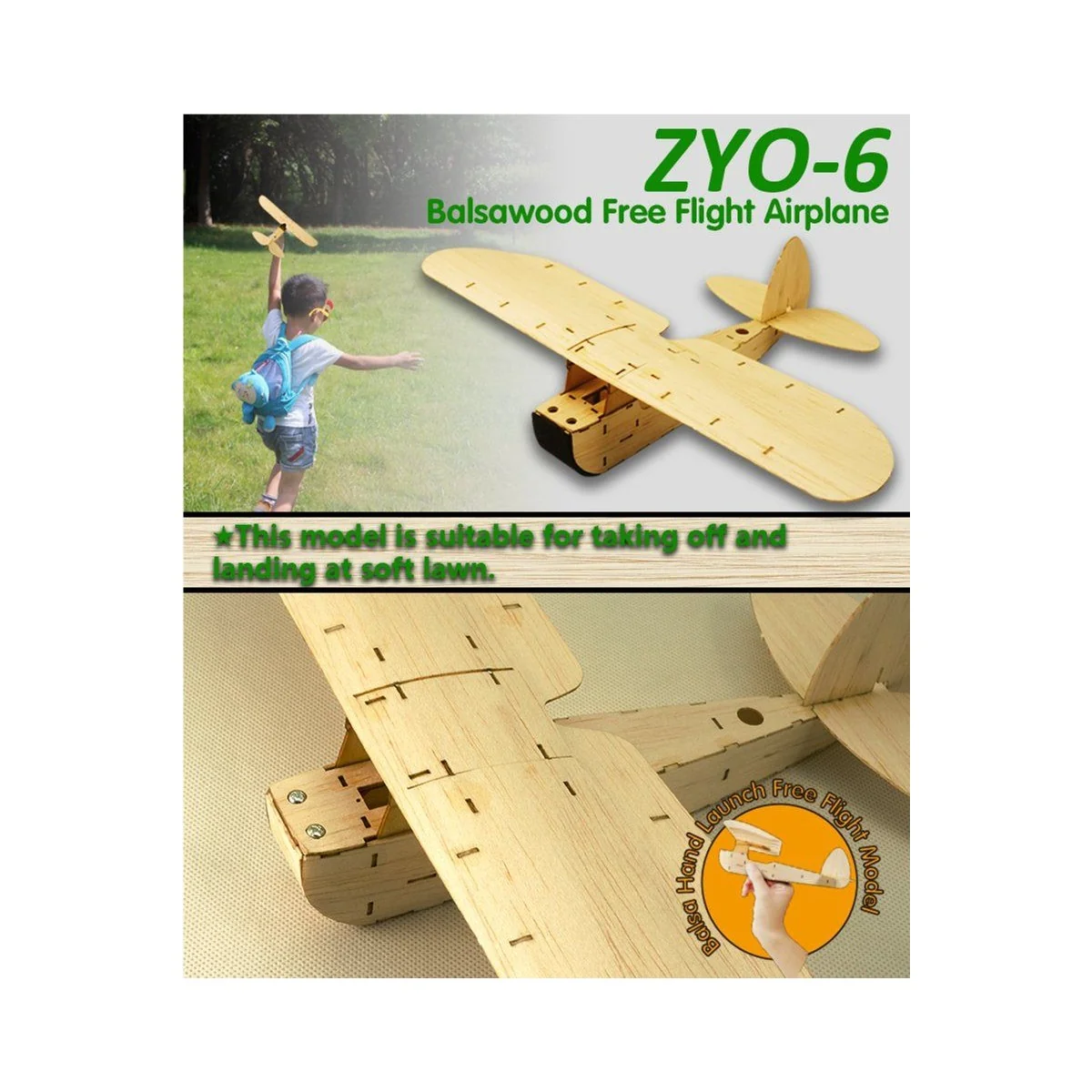 Planeur ZYO-6 kit balsa vole libre DW Hobby DW Hobby - Dancing Wings Hobby VA01 - 4