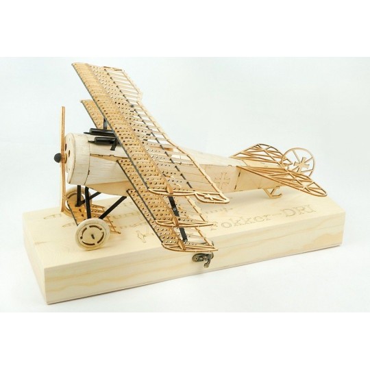 VX11-Fokker DR-I 1/18 découpe laser bois, modèle statique DW Hobby