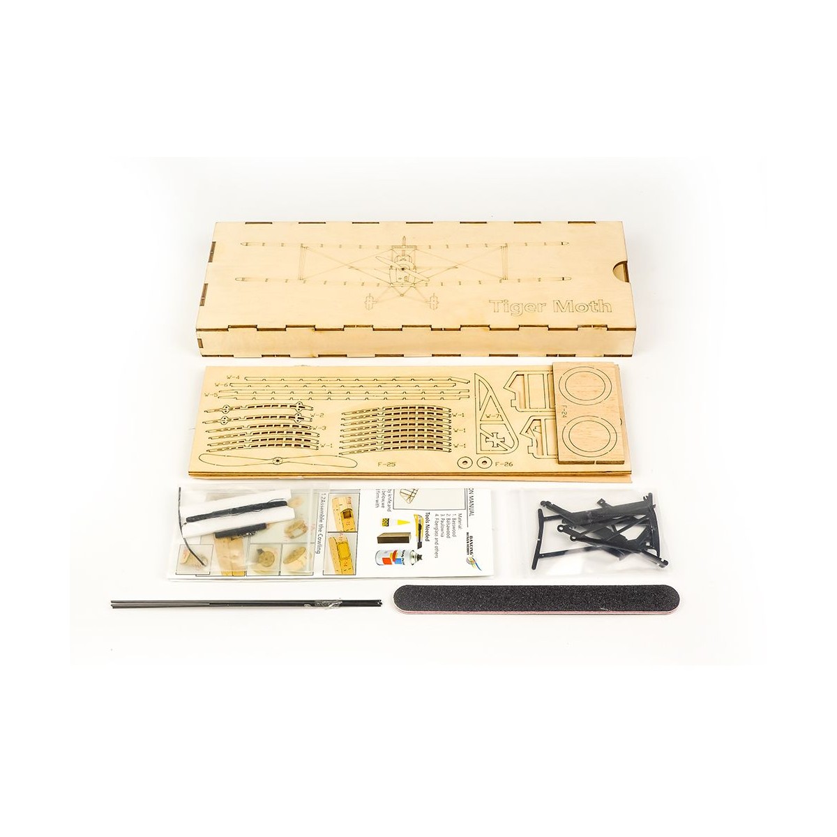 Tiger Moth 1/18 laser cutting wood, static model DW Hobby DW Hobby - Dancing Wings Hobby VX10 - 5