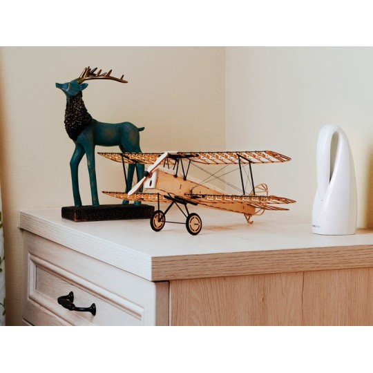 VX10-Tiger Moth 1/18 laser cutting wood, static model DW Hobby