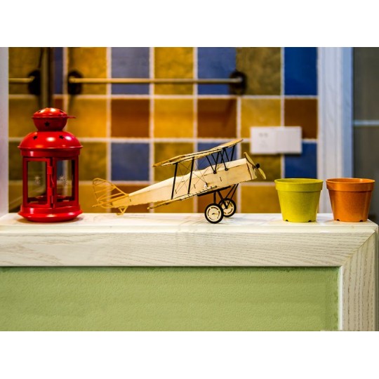 VX10-Tiger Moth 1/18 laser cutting wood, static model DW Hobby