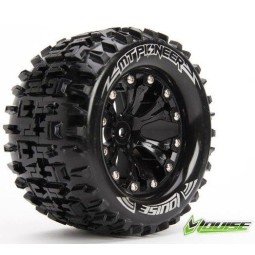 Pneus 1/10 MT-Pioneer soft + jante 2.8" Noir Louise RC Louise RC 052855 - 1