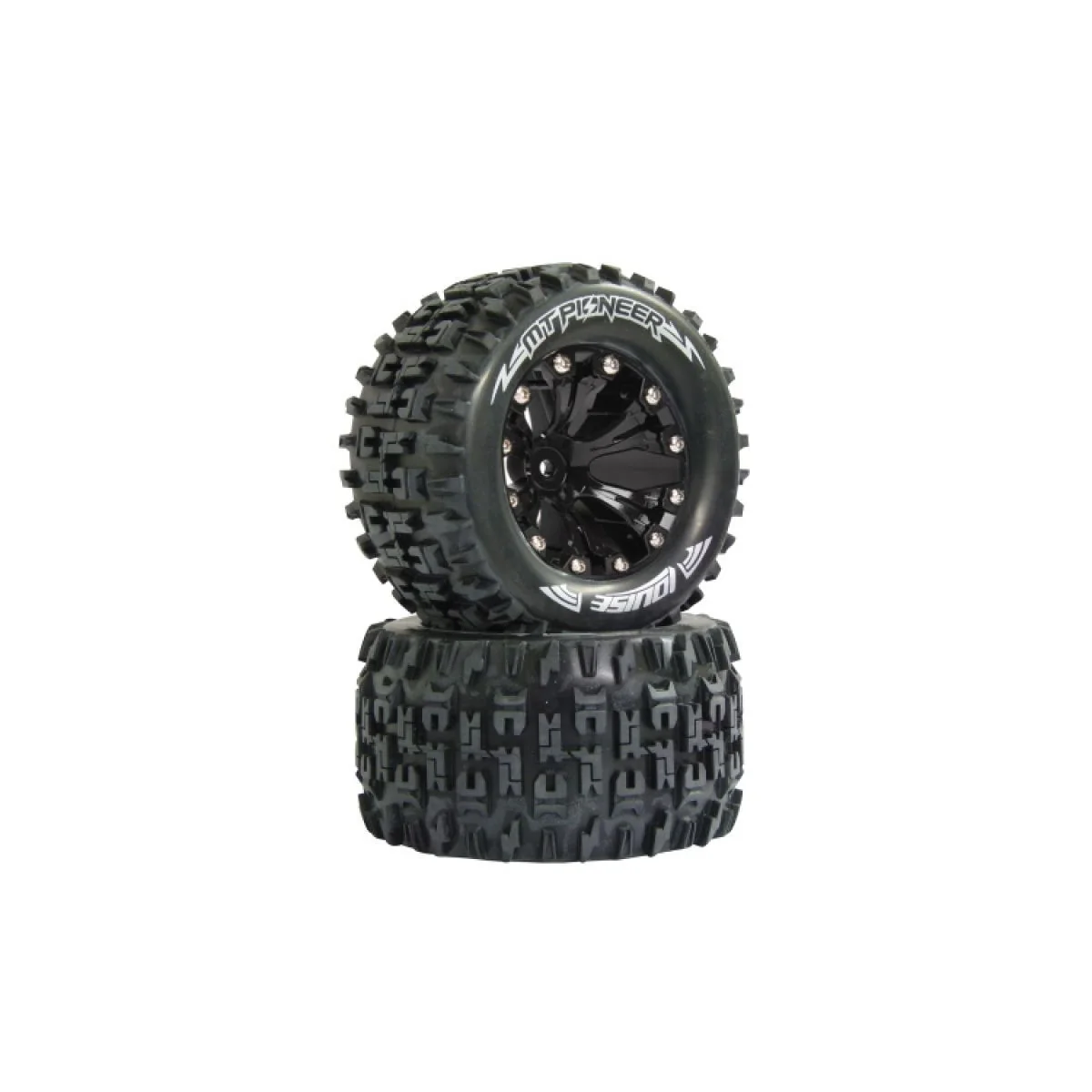 Pneus 1/10 MT-Pioneer soft + jante 2.8" Noir Louise RC Louise RC 052855 - 2