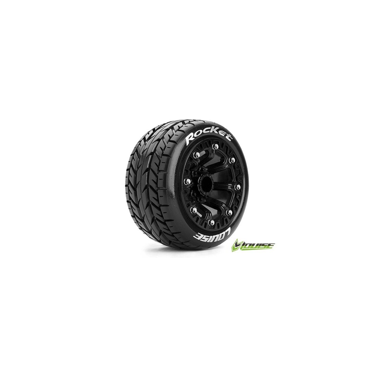 Tires 1/10 ST-Rocket soft + rim 2.8" Black Louise RC Louise RC 052864 - 1