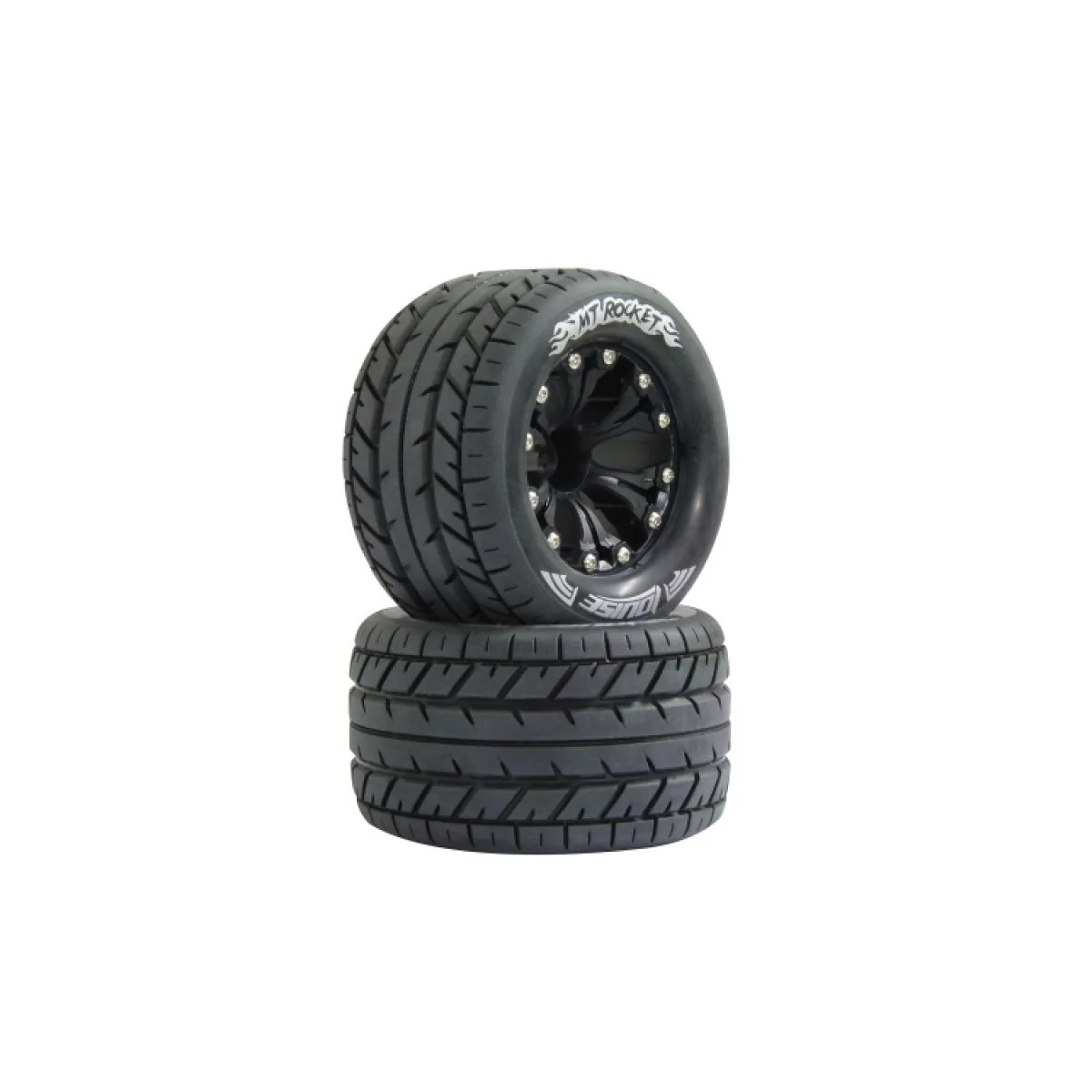 Tires 1/10 ST-Rocket soft + rim 2.8" Black Louise RC Louise RC 052864 - 2